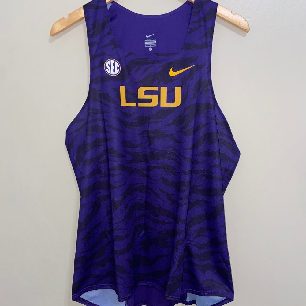 Nike LSU Tigers Pro Elite Team Issue Track & Field Racing Singlet Women's XL NEW